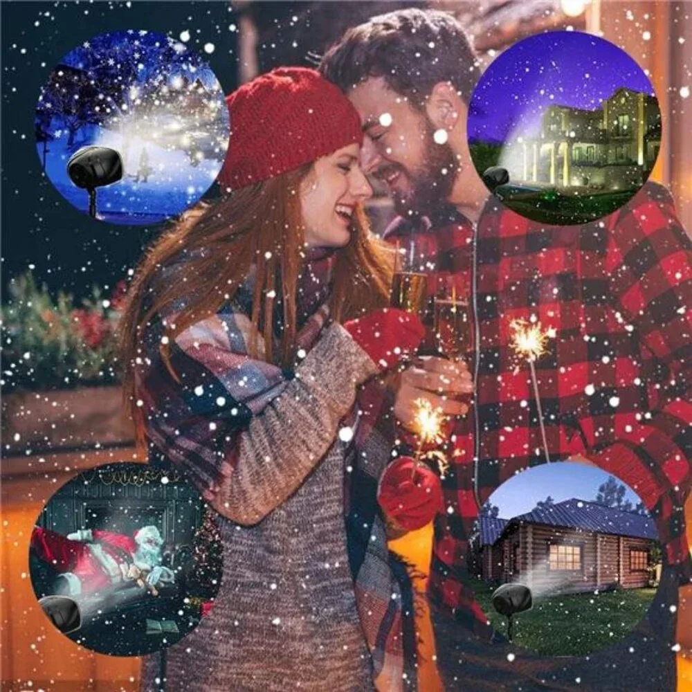 Christmas Snowfall Projector Lights, Indoor Outdoor Holiday Lights with Remote